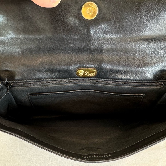 GUCCI Authentic Vintage Black Leather Clutch, Crossbody, Shoulder Bag. - Picture 13 of 13